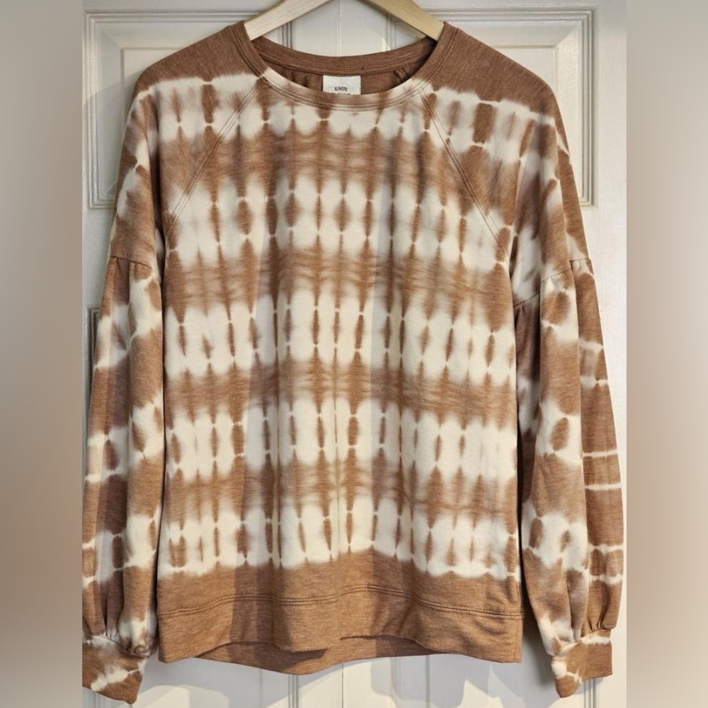 Tie-Dye Brown and White Women's Sweater